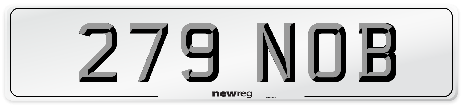 279 NOB Number Plate from New Reg